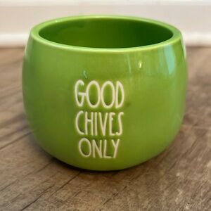 Rae Dunn Good Chives Only Small Planter Pot